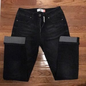 Cabi jeans high waisted straight leg black jeans.
